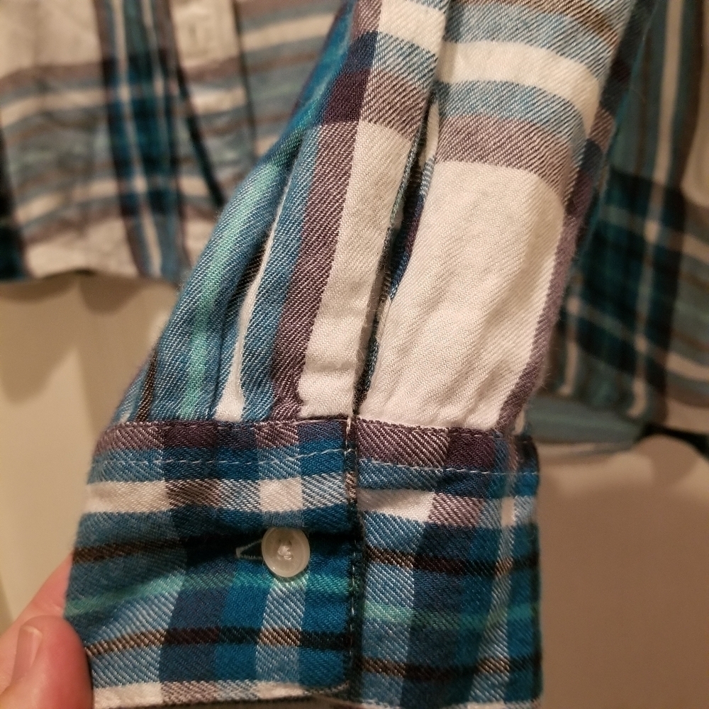 Express button up, collared flannel shirt size small - Picture 6 of 14